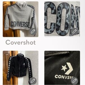 Converse⭐️ Sweatshirt M 10-12yrs+multi-logo Jacket M 10-12 yrs